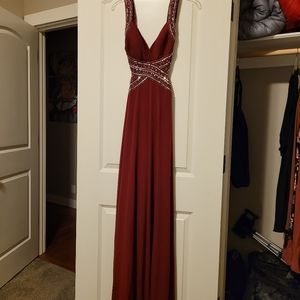 Prom Dress with open sides and back Size 7/8